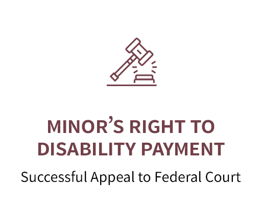 minor's right to disability payment