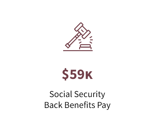 $59K Social security back benefits